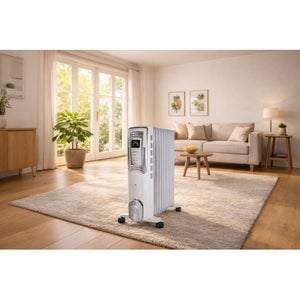 Radiateur à Inertie Céramique DREXON PALMA 2000W - Chauffage Électrique Programmable Blanc 99x10.5x50cm