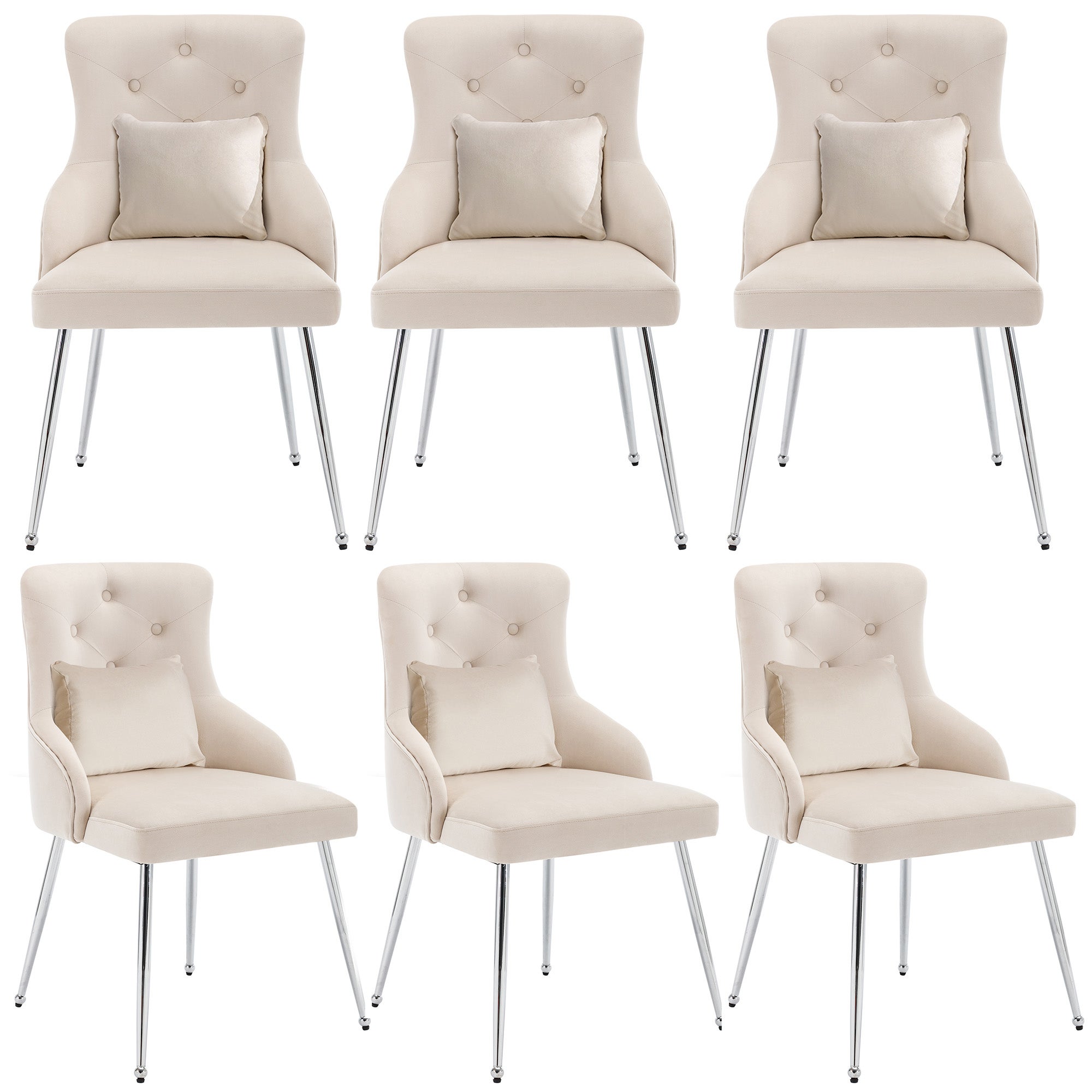 Lot de 2 chaises salle à manger pivotant sur 360° fauteuil avec dossier