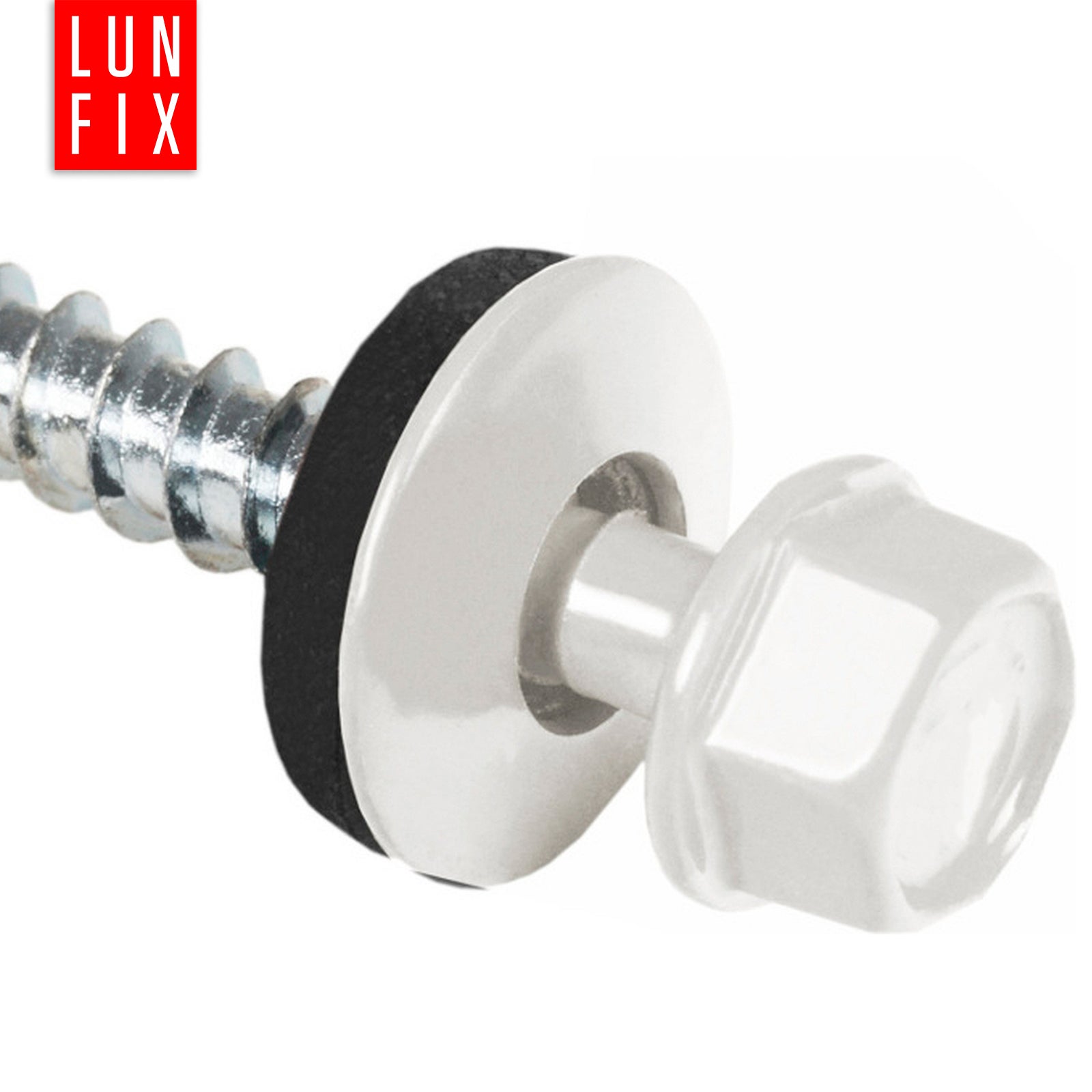 Blachowkręty wkręty farmerskie 4,8x55mm RAL910 biały ciepły 250szt. - 4