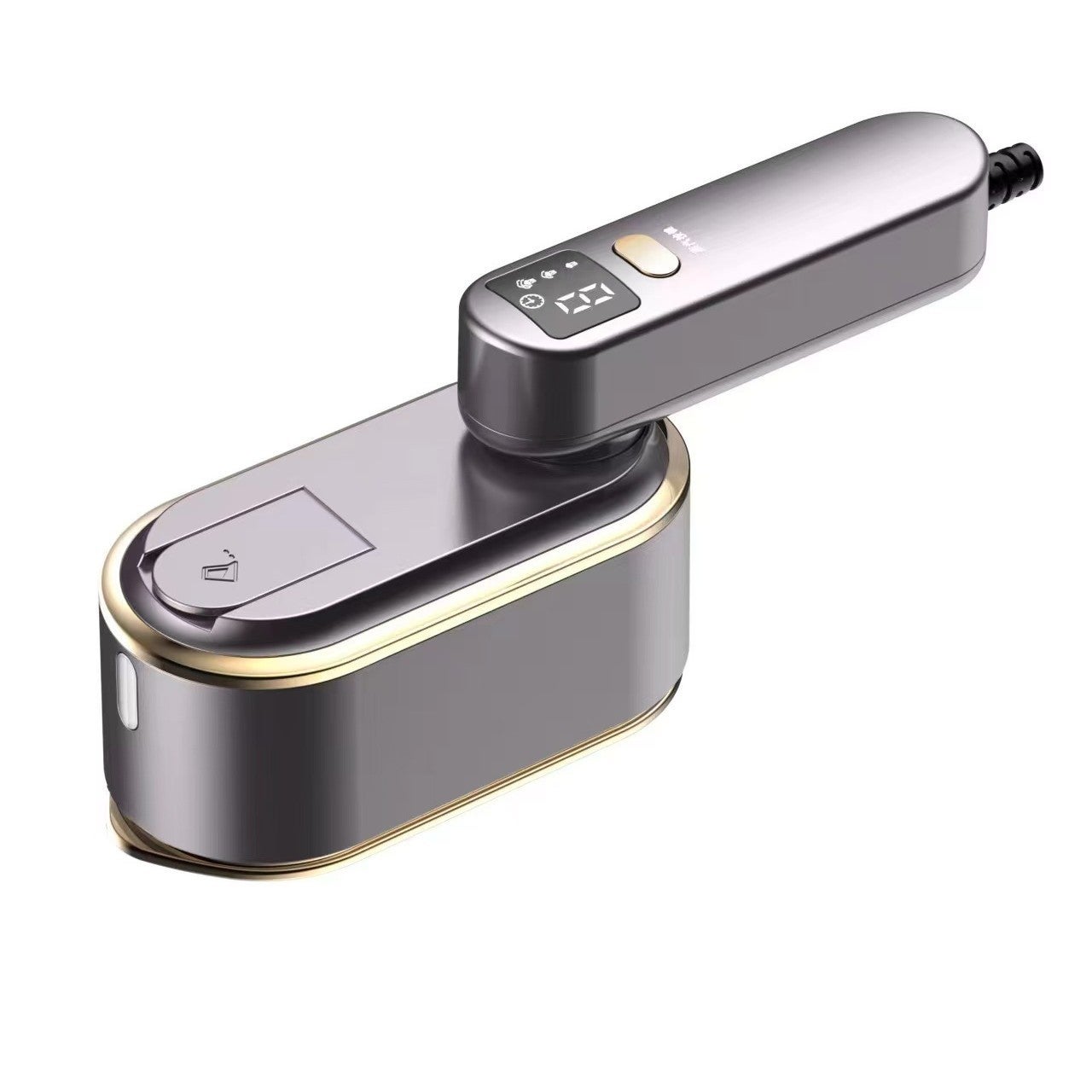 Żelazko parowe podróżne z wyświetlaczem LCD, szybkie nagrzewanie 10 s, moc 2000 W, z obrotową rączką o 180°, przenośna parownica do ubrań, 3 poziomy
