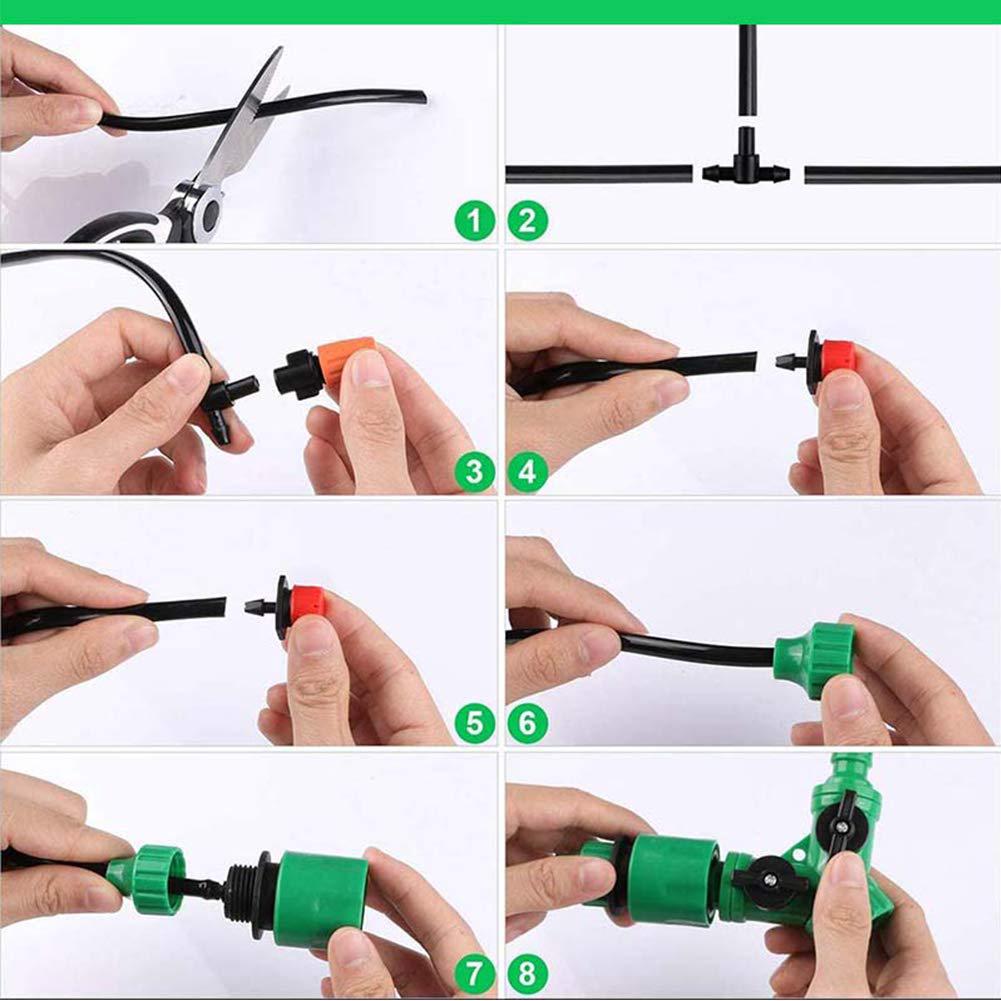Système d'irrigation de Jardin, kit d'irrigation Goutte à Goutte de 30 m, kit de Buses d'irrigation Goutte à Goutte à Goutte pour Plantes - 4