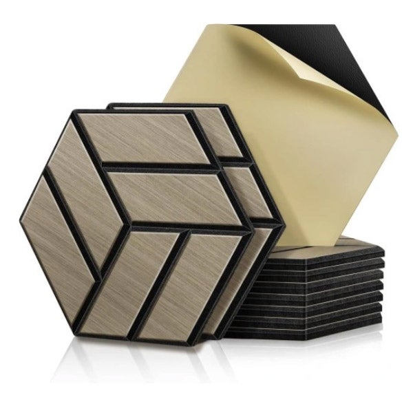 Sześciokątnych Paneli Akustycznych z Pianki Dźwiękochłonne do Domowego Studia Pokoju Gier i Ściany Nowoczesna Dekoracja Akcesoria Zimnych Pomieszczeń