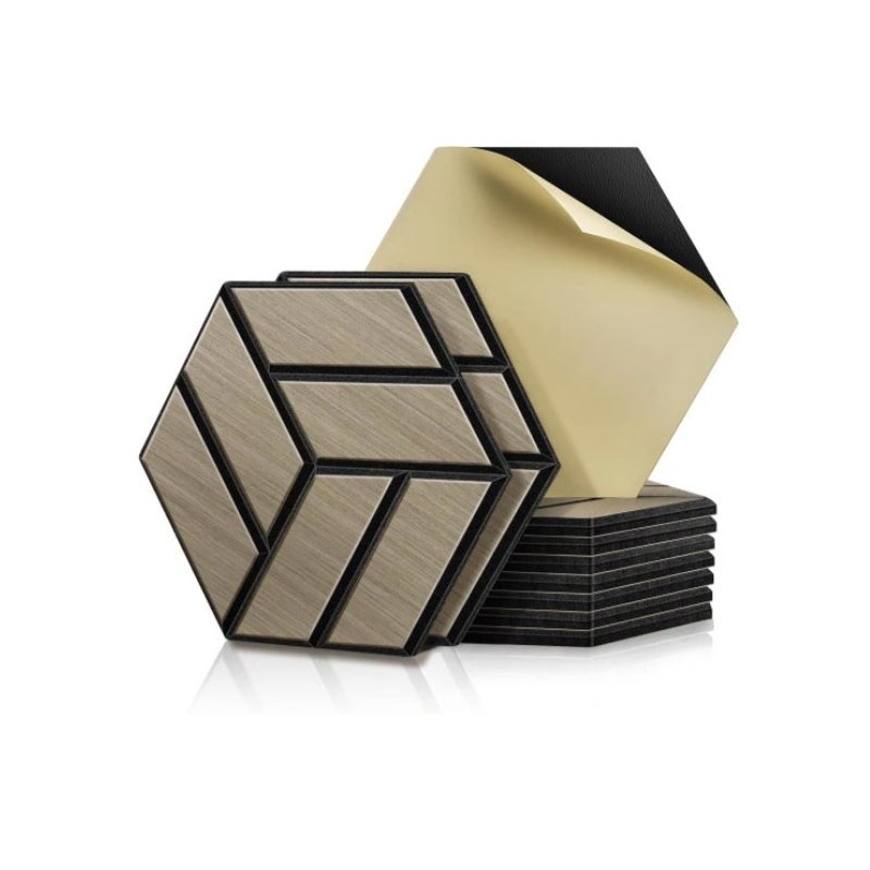 Sześciokątnych Paneli Akustycznych z Pianki Dźwiękochłonne do Domowego Studia Pokoju Gier i Ściany Nowoczesna Dekoracja Akcesoria Zimnych Pomieszczeń