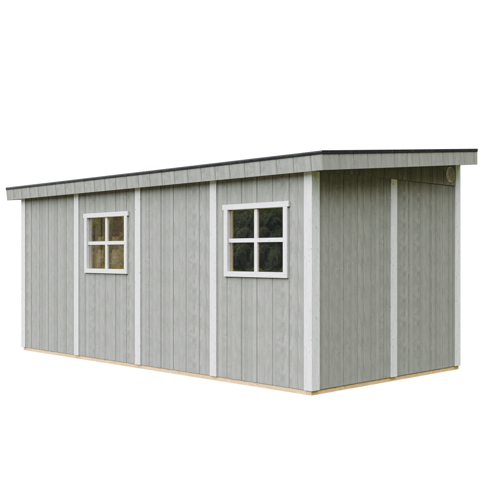 Szopa ogrodowa najwyższej jakości 11,47 m² - wys. 231 x 248 x 530 cm - bez podłogi i ścian bocznych - Timbela M940B - TUNDRA SZARA