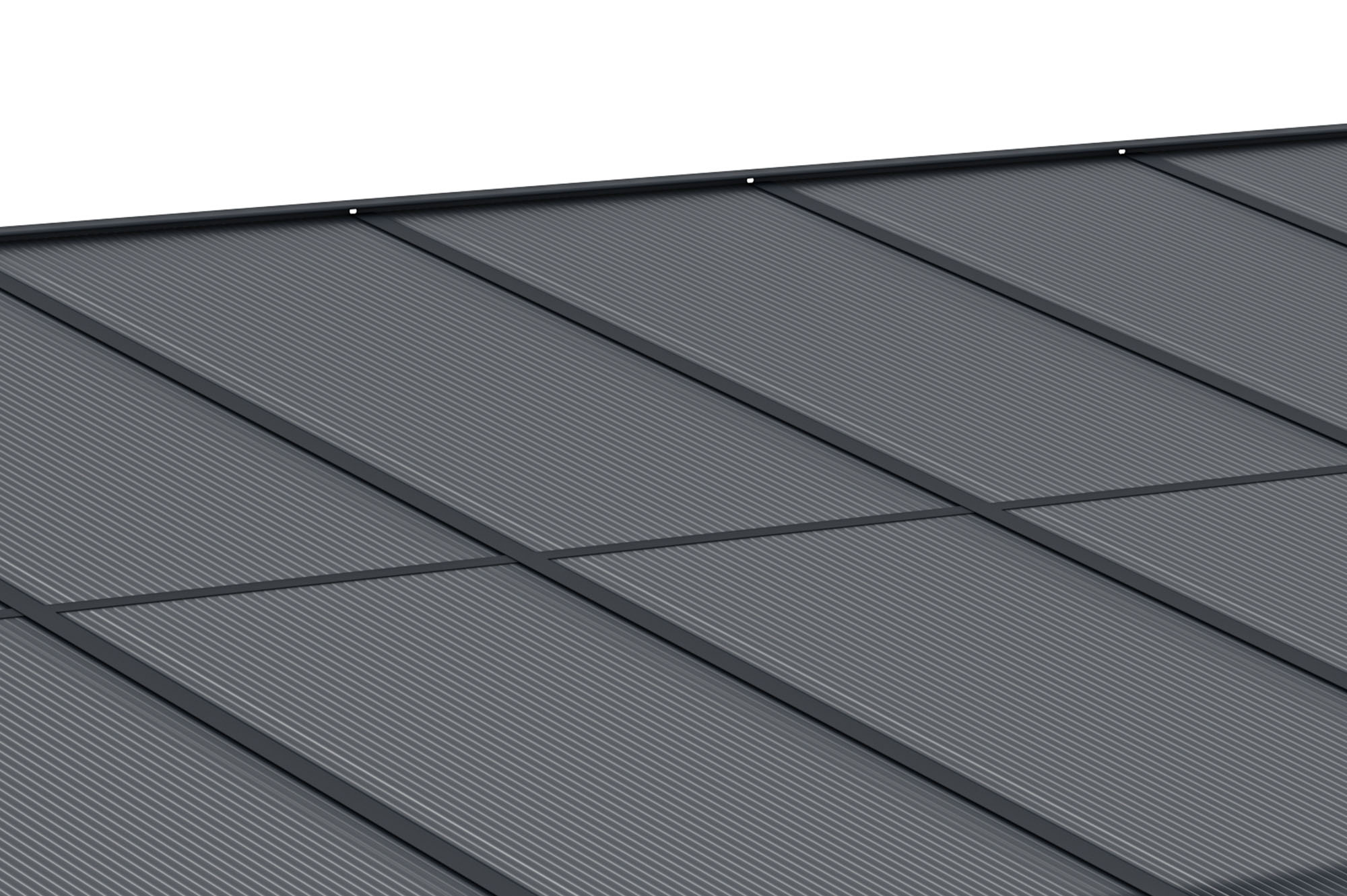 Pergola/Cochera adosada KLEO 5m x 3m aluminio Gris - 6