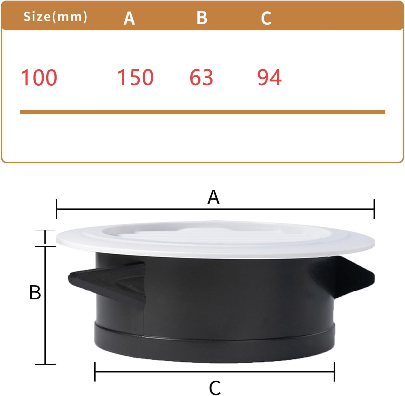 Copertura Per Presa D'Aria 10,2 Cm - Griglia Con Retina Antinsetti - Bianca Per Bagno, Cucina, Ufficio - Foto 8