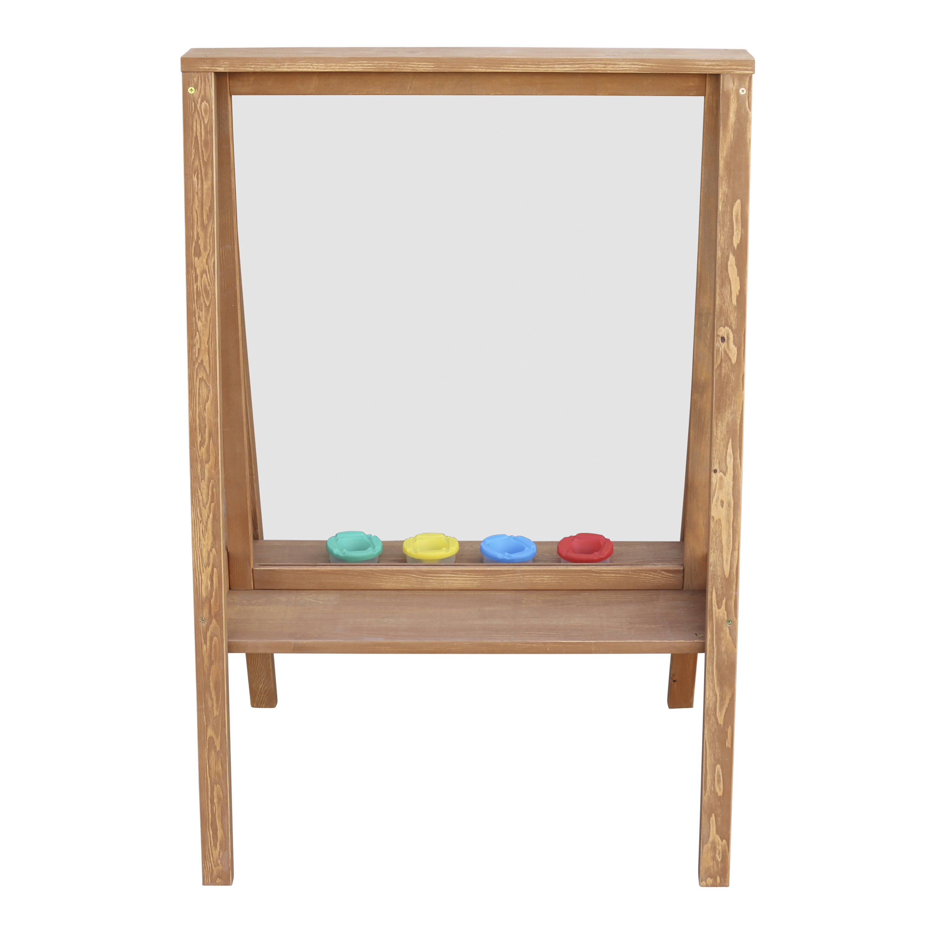 AXI Eric chevalet pour enfants en bois brun foncé | Tableau de peinture avec toile en plexiglas et 4 boîtes de peinture | 50x70x105 cm - 7