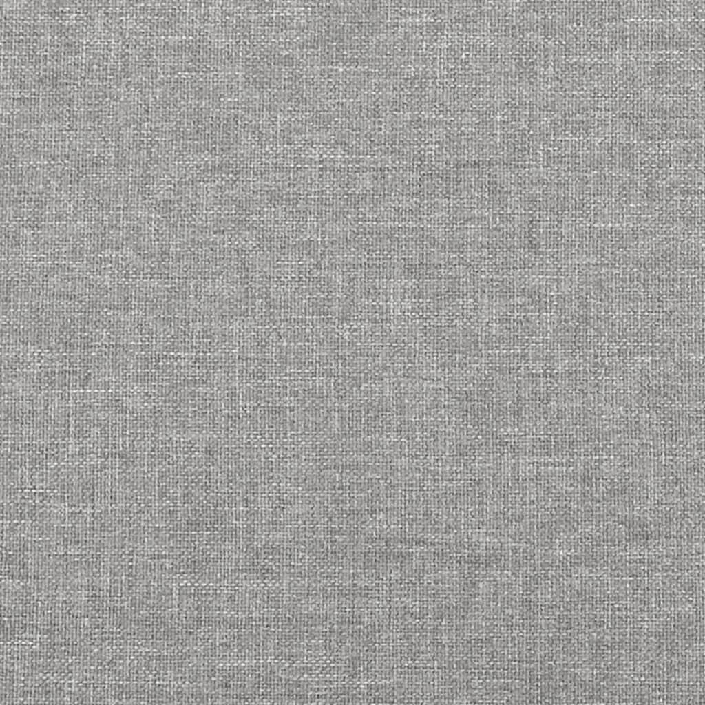 Cadre de lit à lattes gris clair 200 x 200 cm tissu - 8