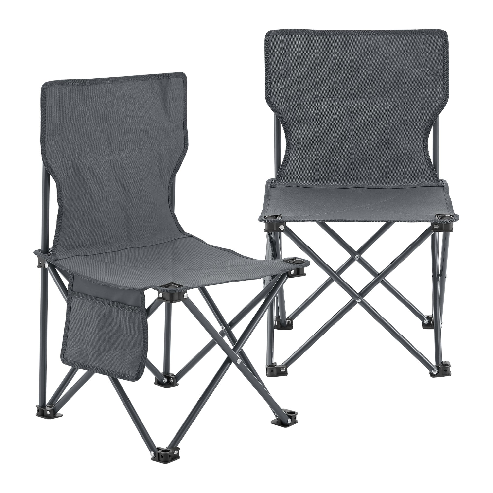 Set de table et 2 chaises de camping pliantes Banzi tissu Oxford 600D gris casa.pro - 6