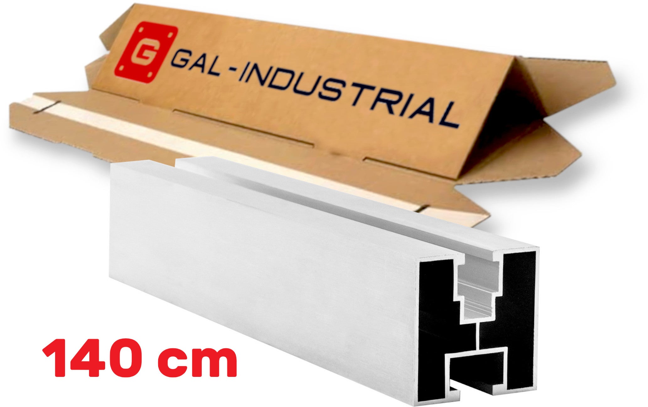 PROFIL ALUMINIOWY 40x40 DO MONTAŻU PANELI FOTOWOLTAICZNYCH 140 CM TYP S
