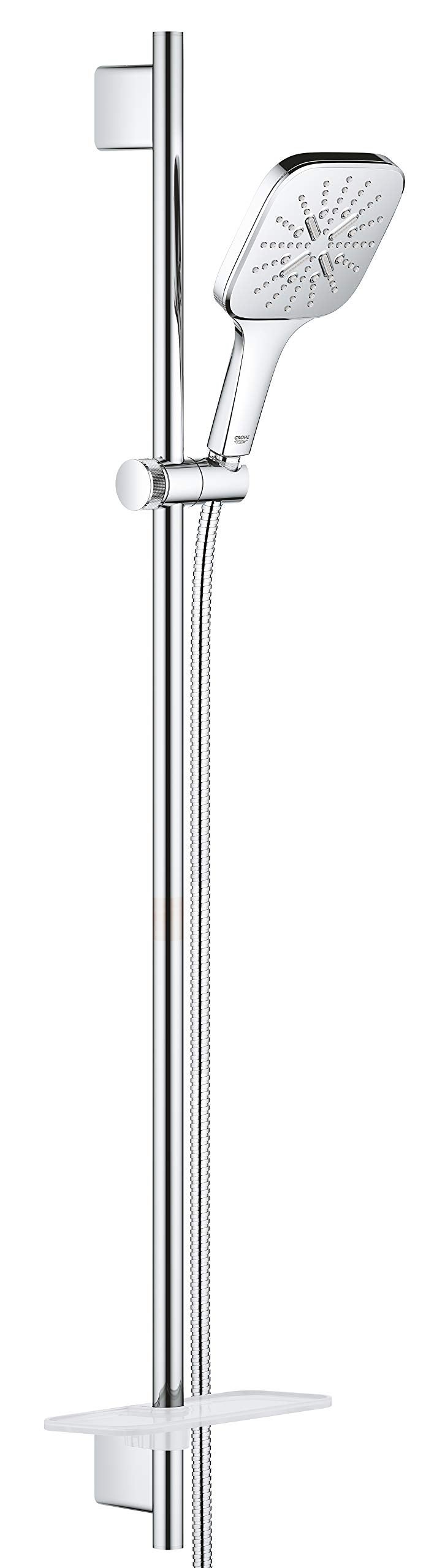 Coloana dus Grohe 26586000, 1.75 m, 130 mm, 900 mm, 3 functii para dus, 1/2 conexiune furtun, conexiune universala, Crom