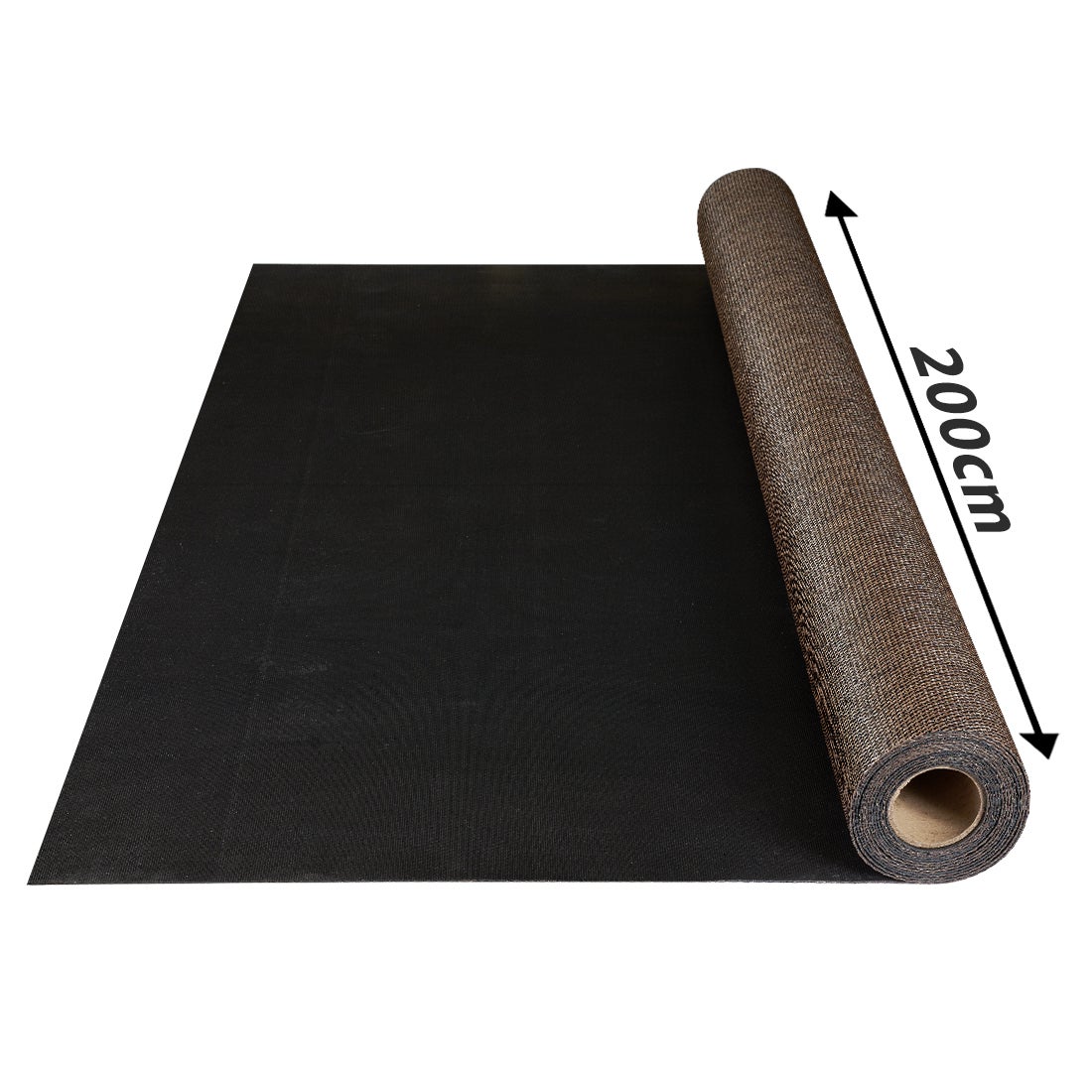 Moqueta, suelo vinilo rollo, alfombra oficina Premium, alfombra sisal sintético , Lavable antideslizante y resistente Marrón-Negro 200X350 cm - 4