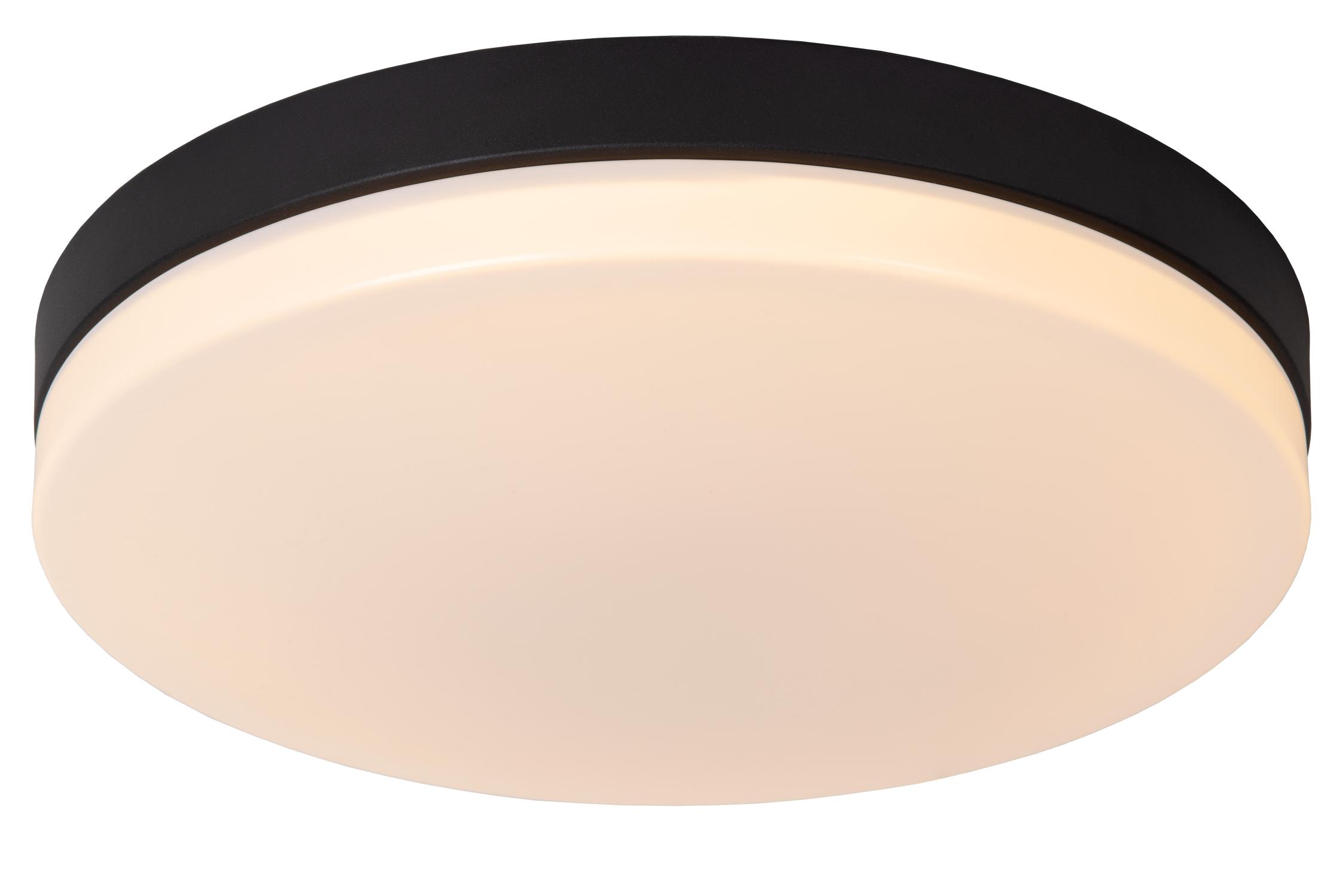 Plafon okrągły BISKIT LED 36W Ciepła biel 2200lm czarno-biały wym:7,5x40x40cm IP44 Lucide