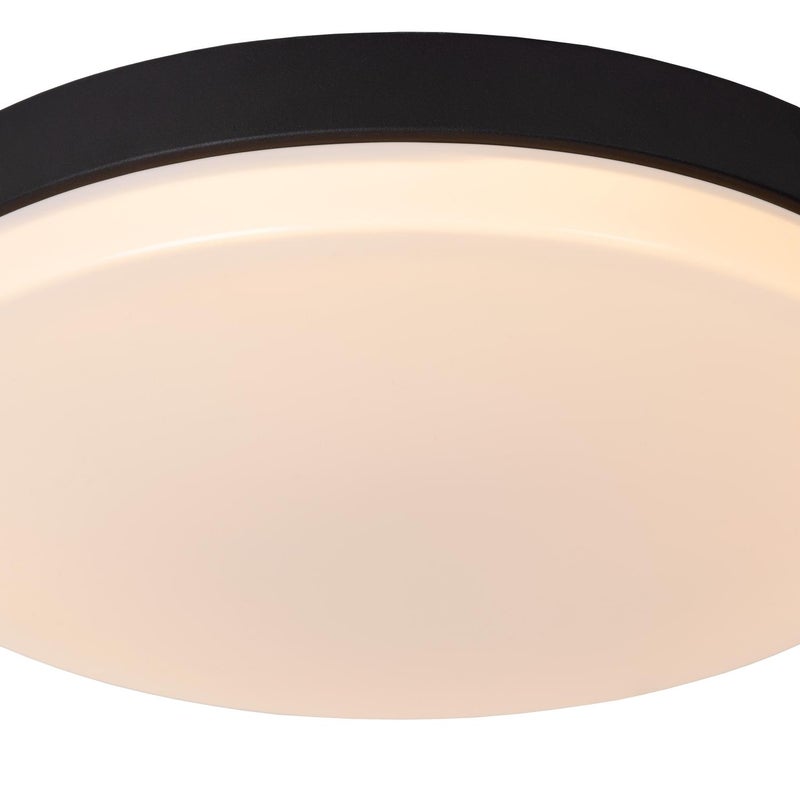 Plafon okrągły BISKIT LED 36W Ciepła biel 2200lm czarno-biały wym:7,5x40x40cm IP44 Lucide