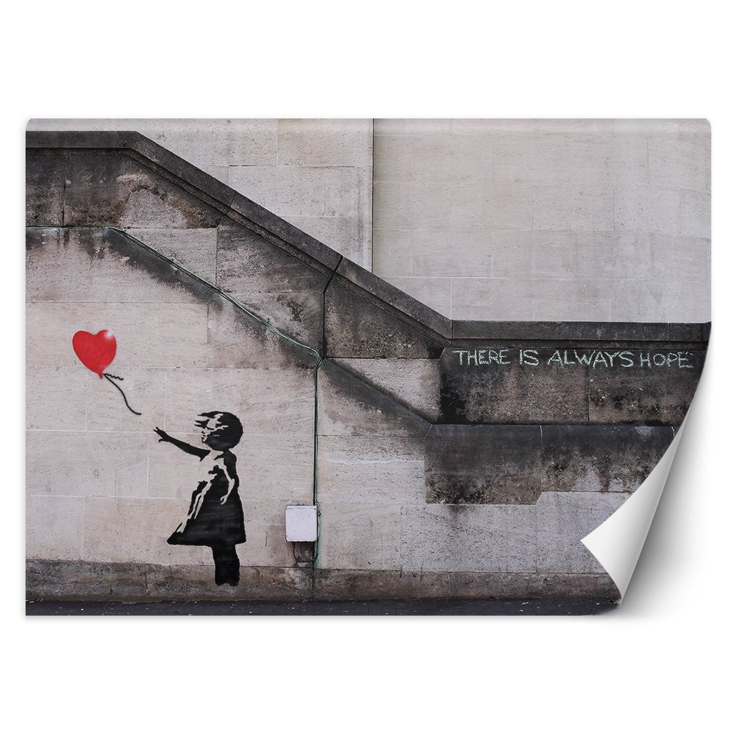 Fototapeta, Dziewczynka z balonikiem Banksy graffiti 350x245
