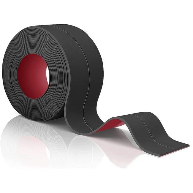Listwa wykończeniowa do kuchni, składana listwa kątowa 19x19mm z PVC z piankowymi paskami samoprzylepnymi, czarna listwa dekoracyjna o długości 6m