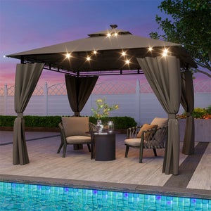 Tenda da Sole | Tendalino Parasole Retrattile Manuale con LED 6x3,5 m