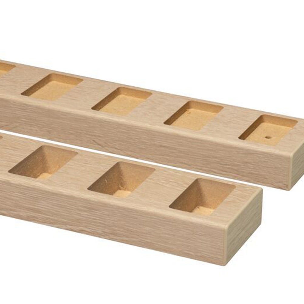 Lot de 2 Profilés séparateurs sol et plafond droit 90° chêne naturel 1000 x 65 x 28 mm - 2
