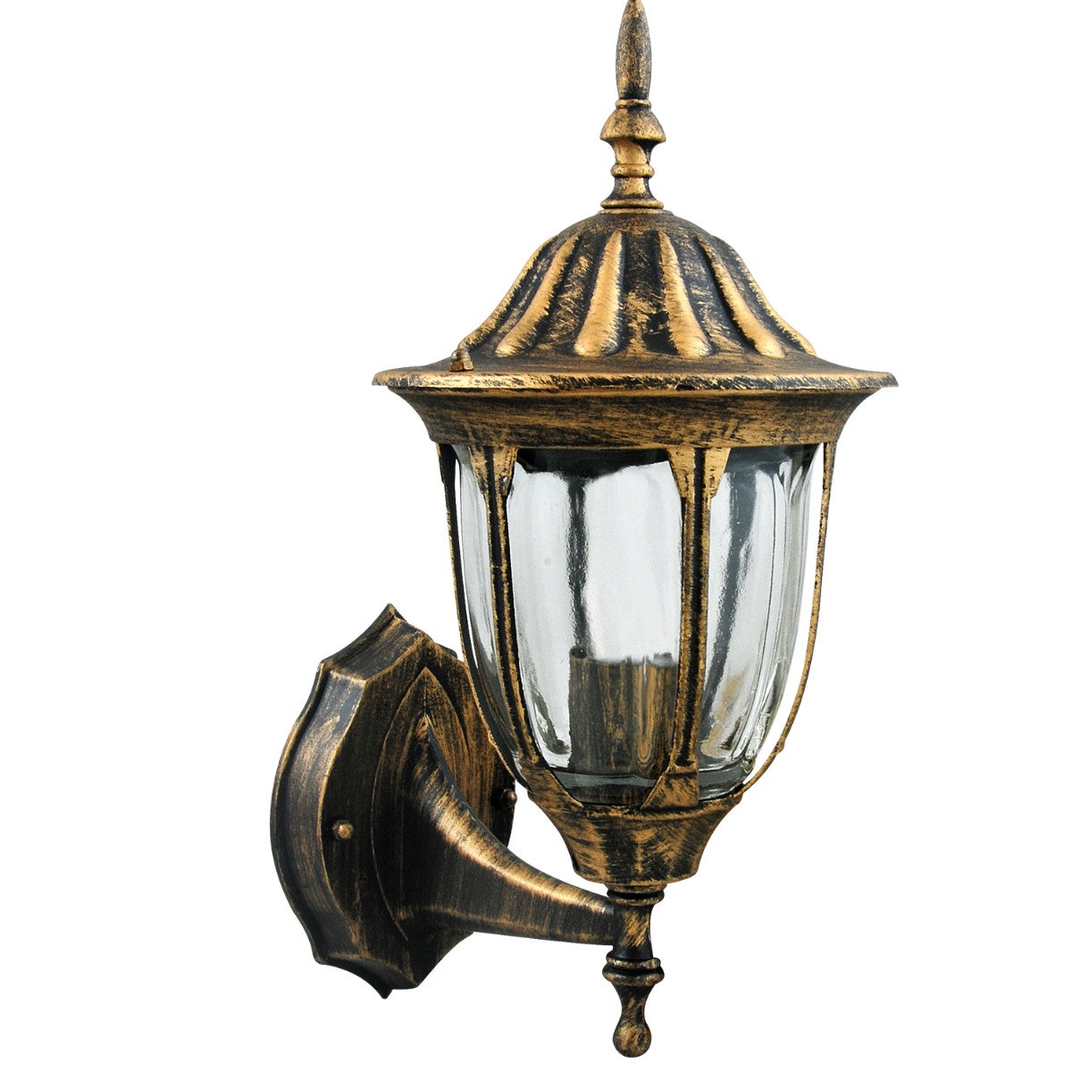 Kinkiet zewnętrzny FLORENCJA złoty patyna 1xE27x20W wym: 37x16,5x20 cm IP43 Polux