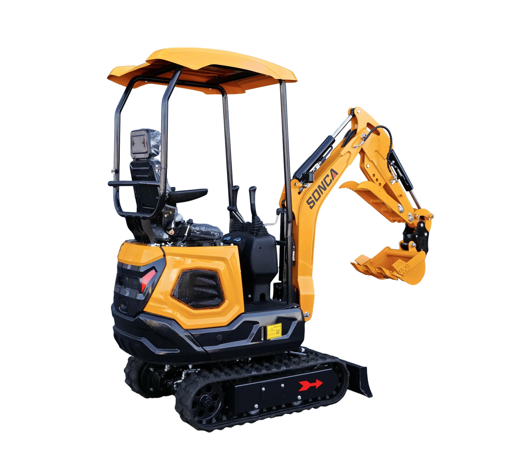 Mini-pelle 1,2T flèche orientable SONCA SJW-12F - Moteur 10CV - 2