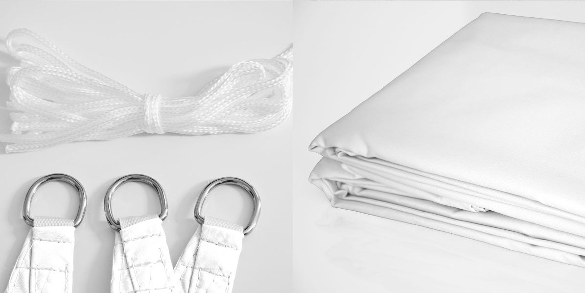 Żagiel przeciwsłoneczny Aio Factory wodoodporny ortalion biały 3x2 m 1szt