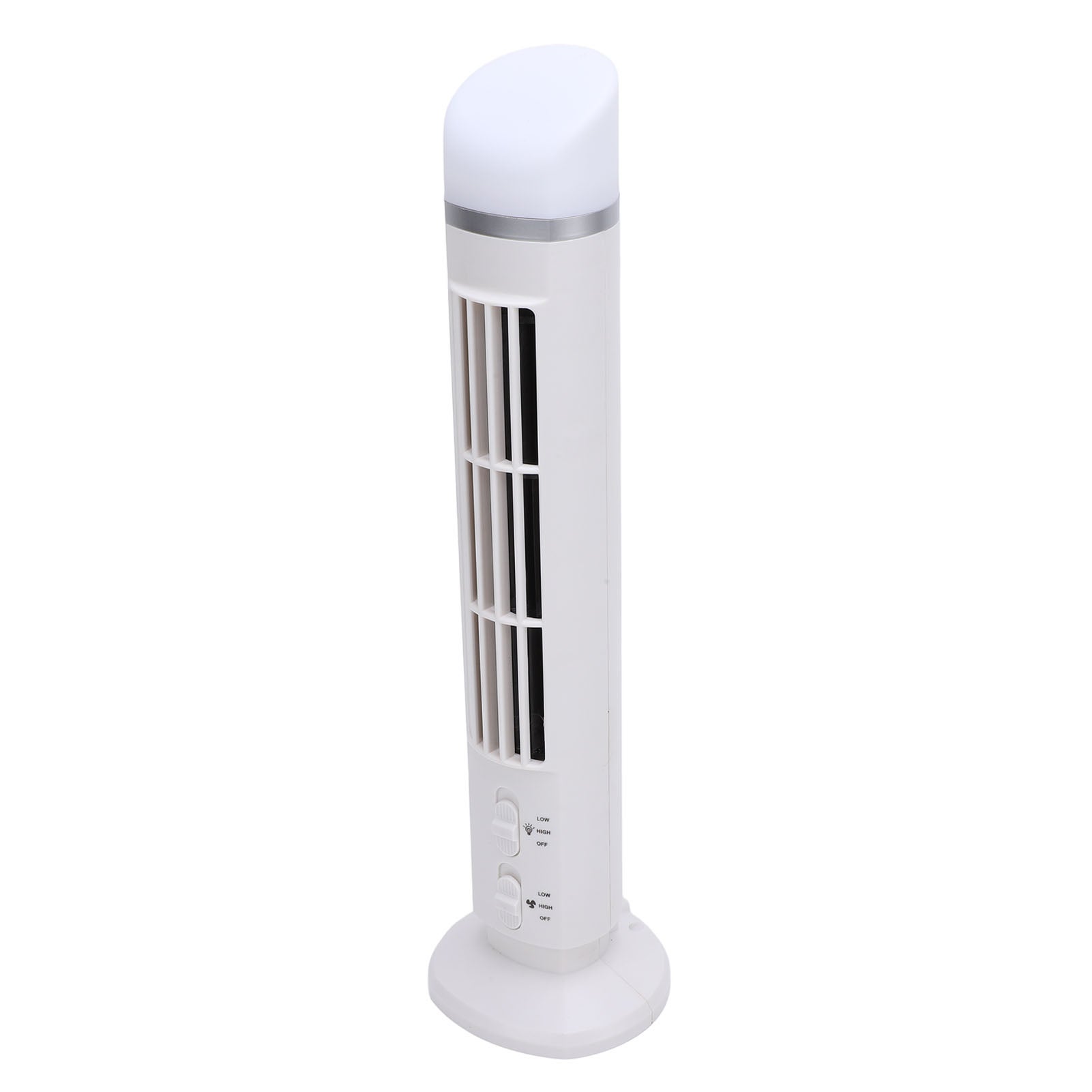 Sans pales Tower ventilateur portable vitesse réglable espace économie USB bureau sans pales ventilateur avec lumière pour maison chambre bureau blanc - 5