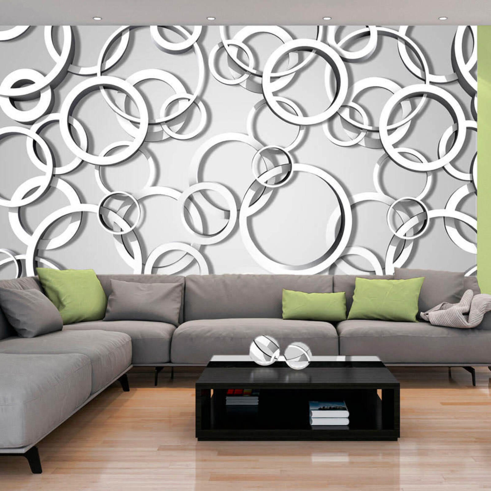 Papier peint cercles vicieux - 200 x 140 cm | Leroy Merlin