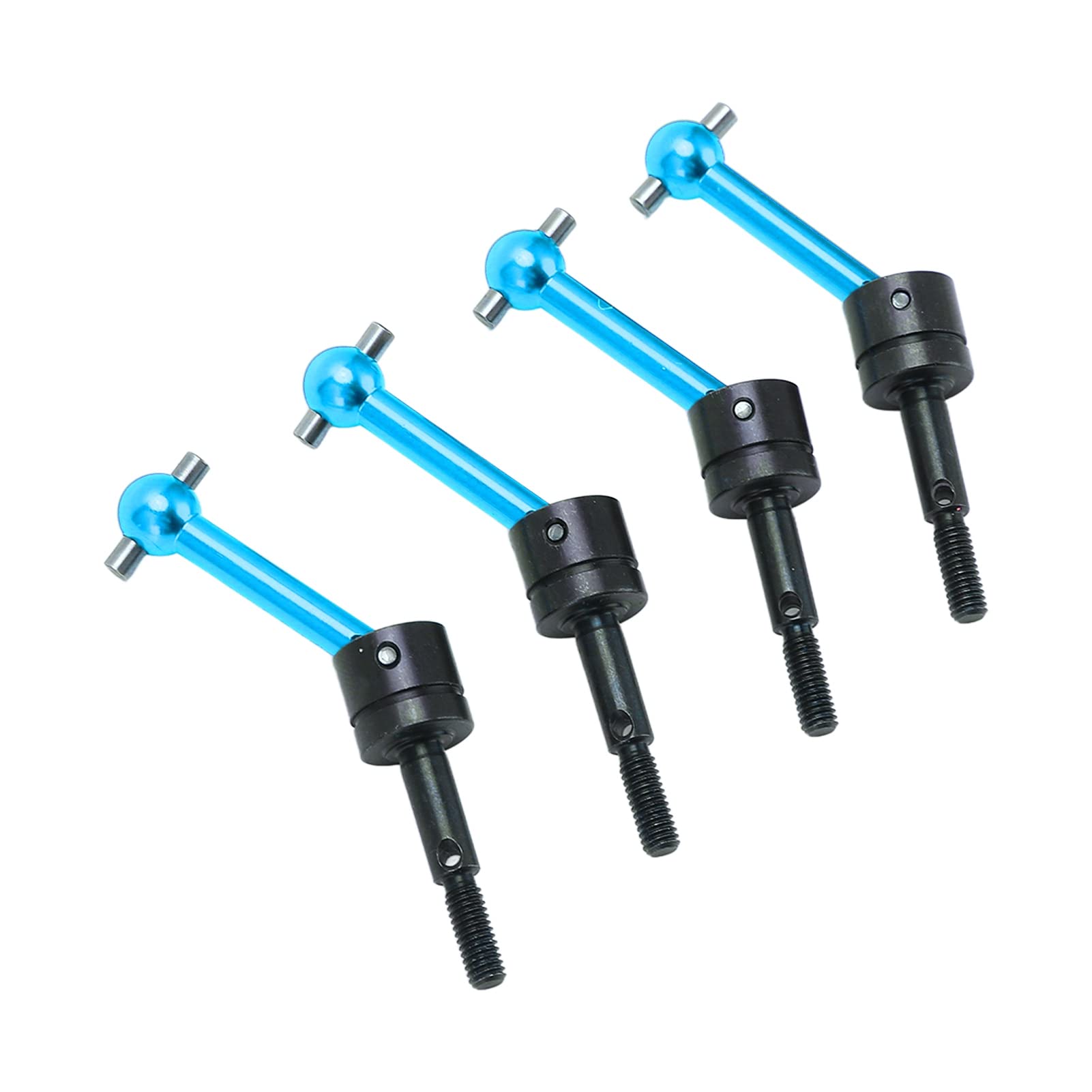 Lot de 4 arbres de transmission CVD avant et arrière compatibles avec 1/10 Traxxas Slash/Rustler/Stampede/Hoss VXL 4X4 2WD Platinum Ultimate RC Truck Cars Heavy Duty essieux de rechange #6851#6852