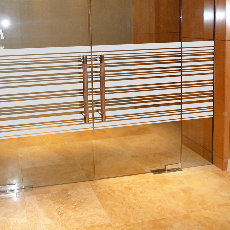 Vinilo ventanas pequenas líneas horizontal 55x200cm - adhesivo de pared - revestimiento sticker mural decorativo