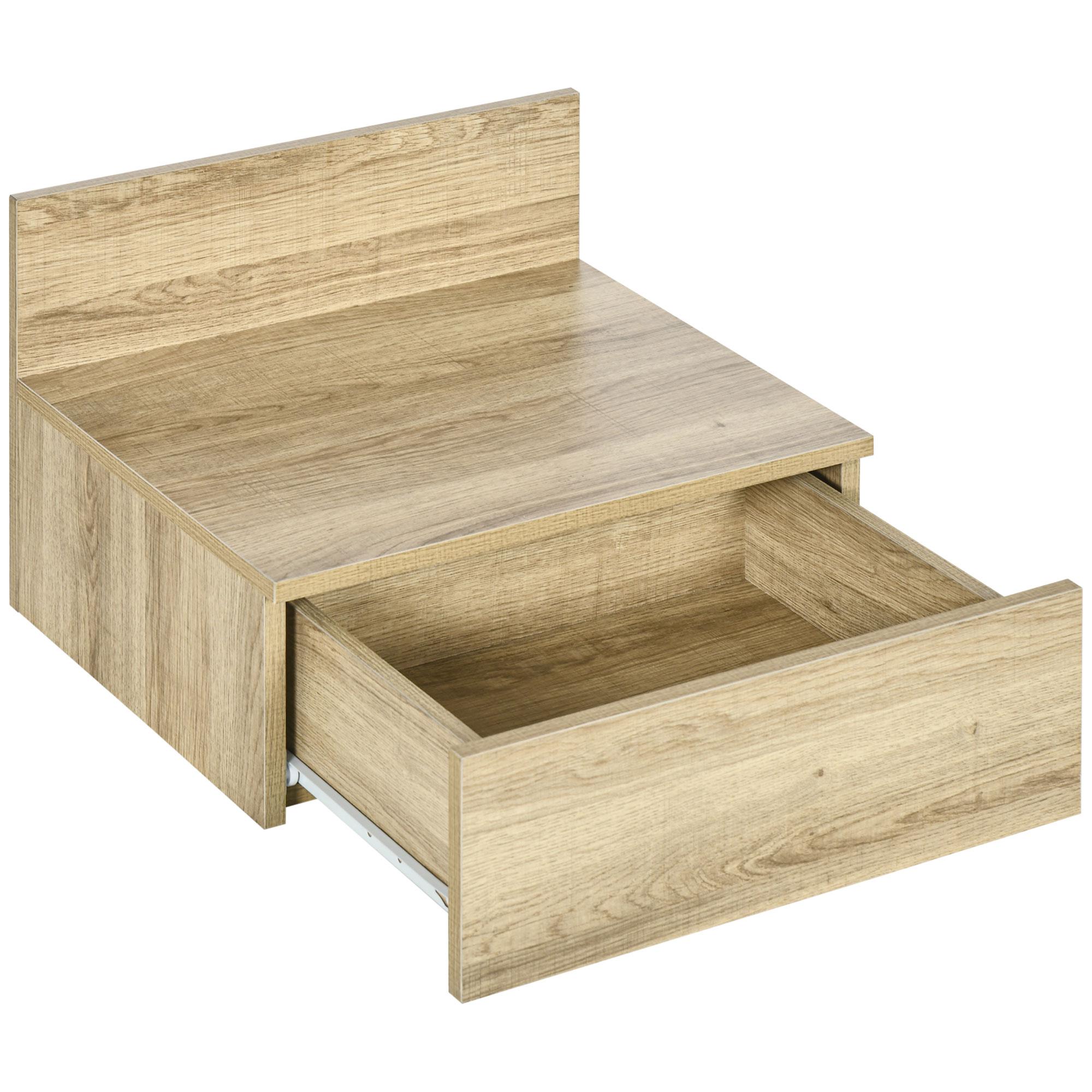 Mesillas de Noche HOMCOM Melamina de Madera Madera Natural 43x36.5x30.5 cm - 7