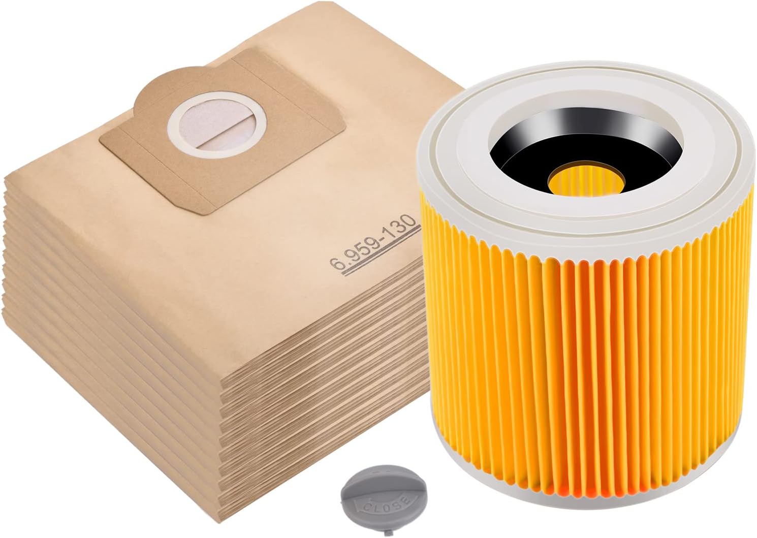 MisterVac Cartuccia Filtro Compatibile Con Kärcher WD3.300, WD 3.300 M