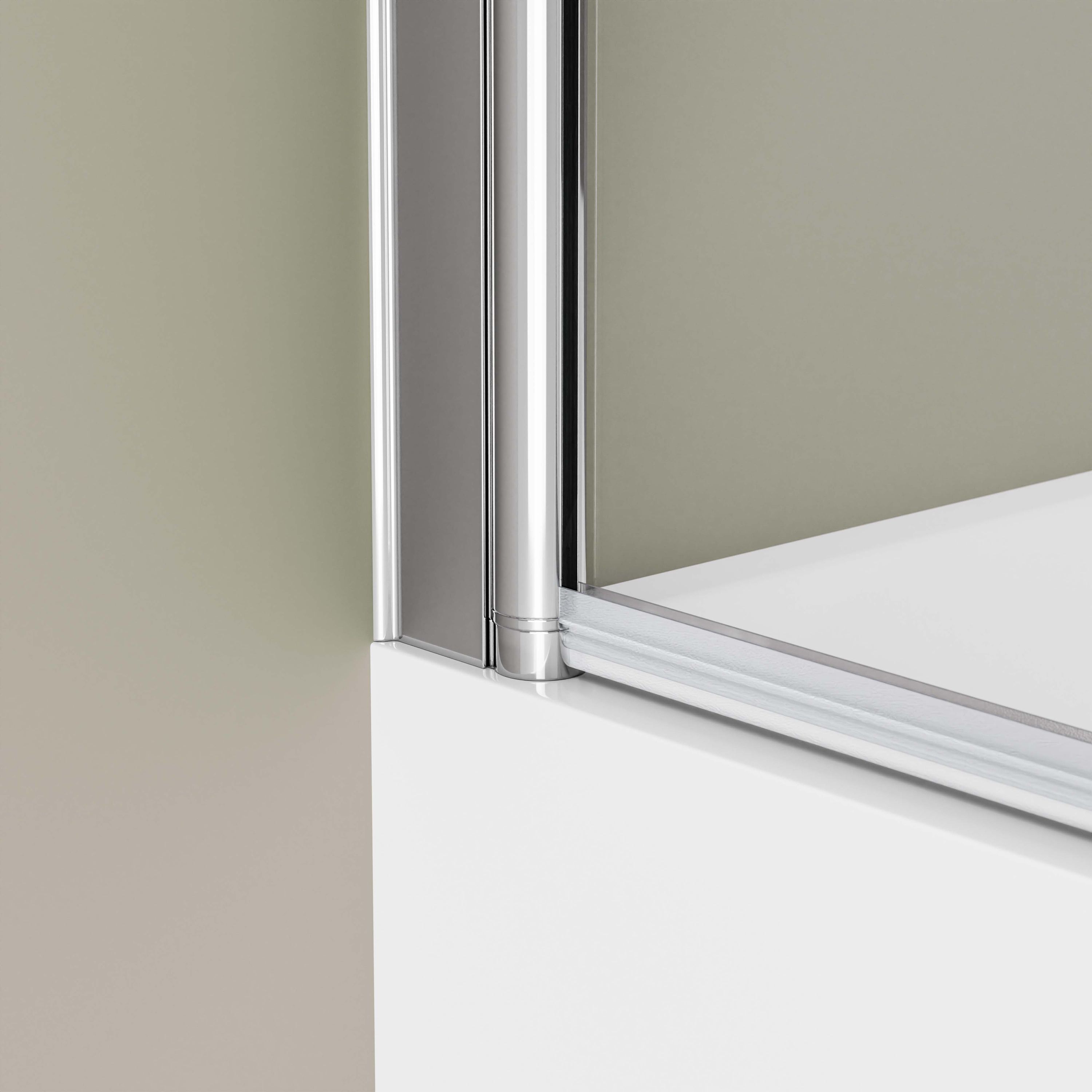 Bernstein Parawan nawannowy szkło ESG 6mm dwuczęściowy składany 120x140 chrom EX209 - 3