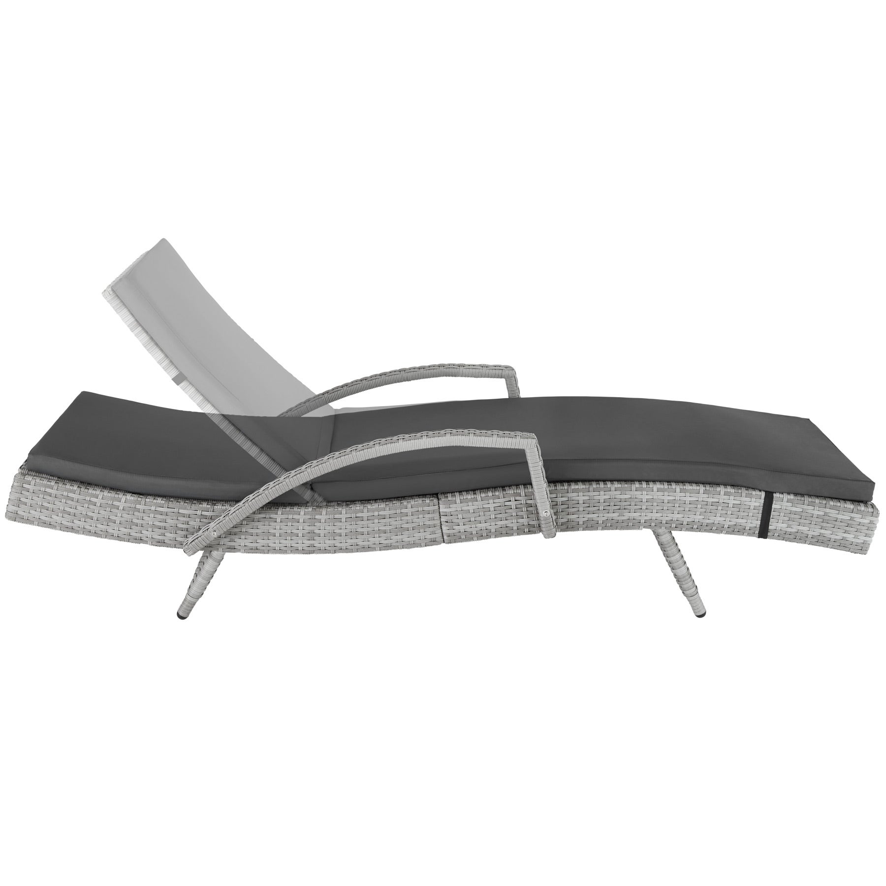 Bain de soleil en résine tressée et aluminium avec dossier réglable sur 5 positions TECTAKE - 3