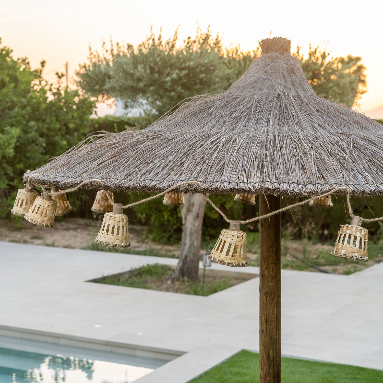 Guirlande LED Extérieure 14m Baloo - Naturel - Bambou - 6