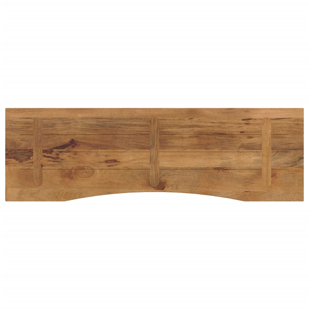 Dessus de bureau avec courbe 160x50x2,5 cm manguier massif brut - COMFORTXL - 5