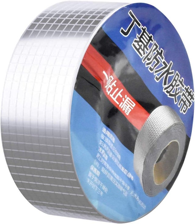 Ruban d'étanchéité en butyle et aluminium 50 mm x 5 m, ruban adhésif étanche, ruban haute température, réparation de fuites de toiture, bitume, patch