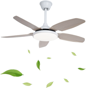 Ventilatore Da Soffitto Moderno A 5 Pale Con Luce LED Dimmerabile – Telecomando, Silenzioso, Risparmio Energetico