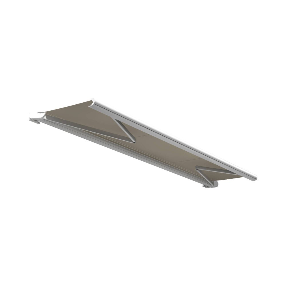 Store banne coffre CINTA 6.00 x 3.50m (Motorisé Secours à Télécommande + LED - Toile : Beige - Armature : Blanc) - 2