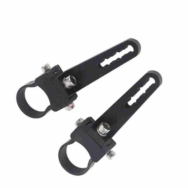 Lot de 2 colliers de fixation en aluminium noir pour barre lumineuse à ...
