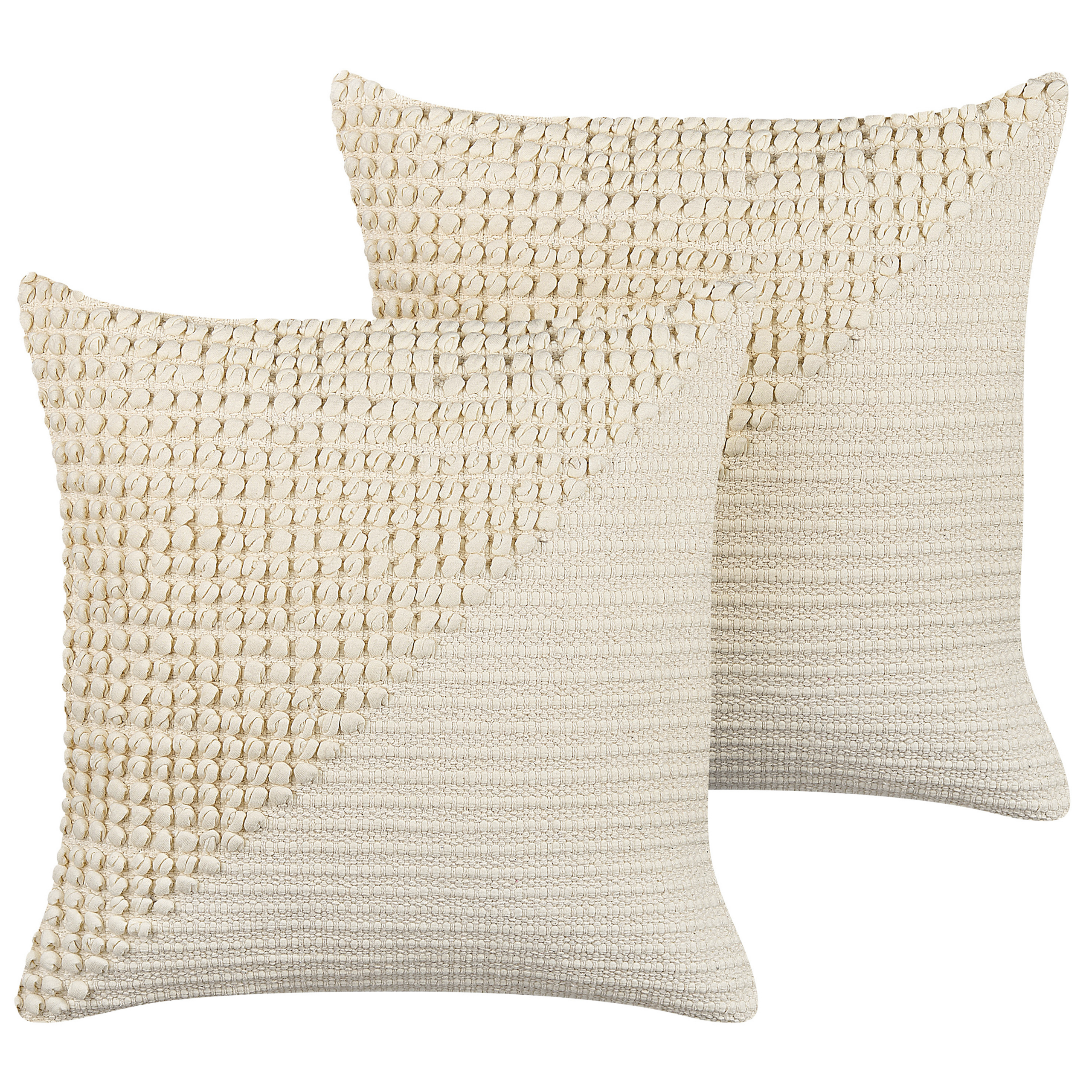 Set de 2 perne decorative PELLAEA Bumbac 45 x 45 cm Bej deschis Imprimeu geometric 2buc