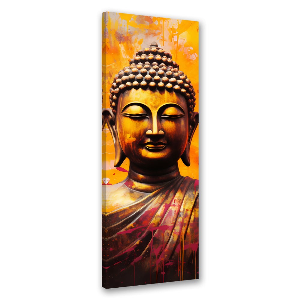 Obraz na płótnie, Budda na abstrakcyjnym tle 30x90