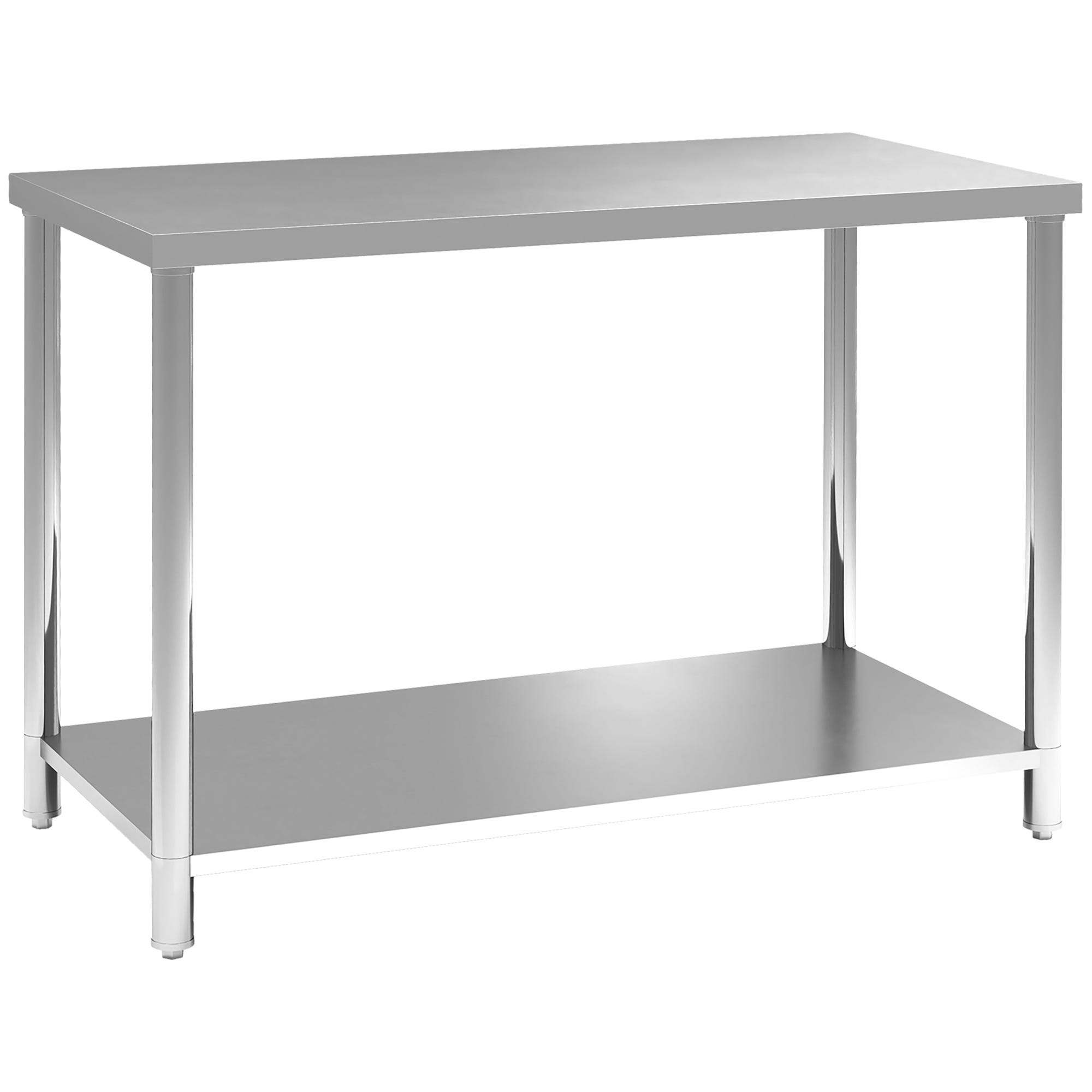 Fournisseur de cuisine commerciale Table de travail en acier inoxydable à couche Fournisseur de cuisine commerciale Table de travail en acier inoxydable à couche