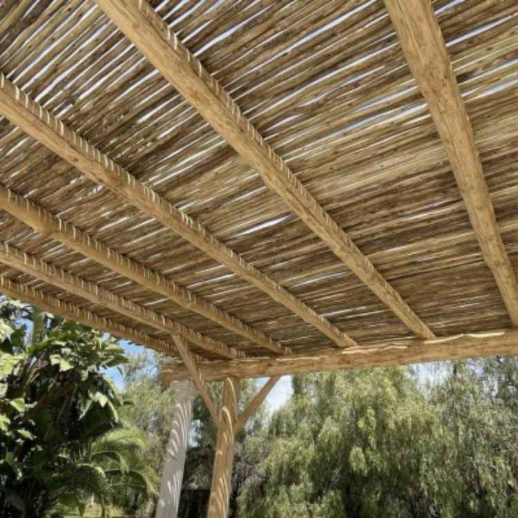 Confezione da 20 bastoncini di eucalipto trattato ø 2-4 cm x 2,40 m - 5