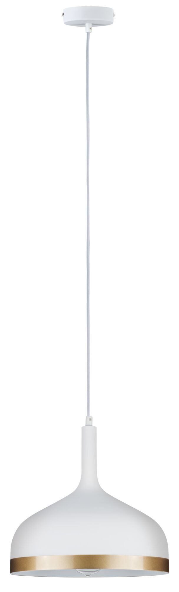 Luminaire en suspension Embla E27 max. 20W Blanc dépoli, Doré gradable Métal - 3
