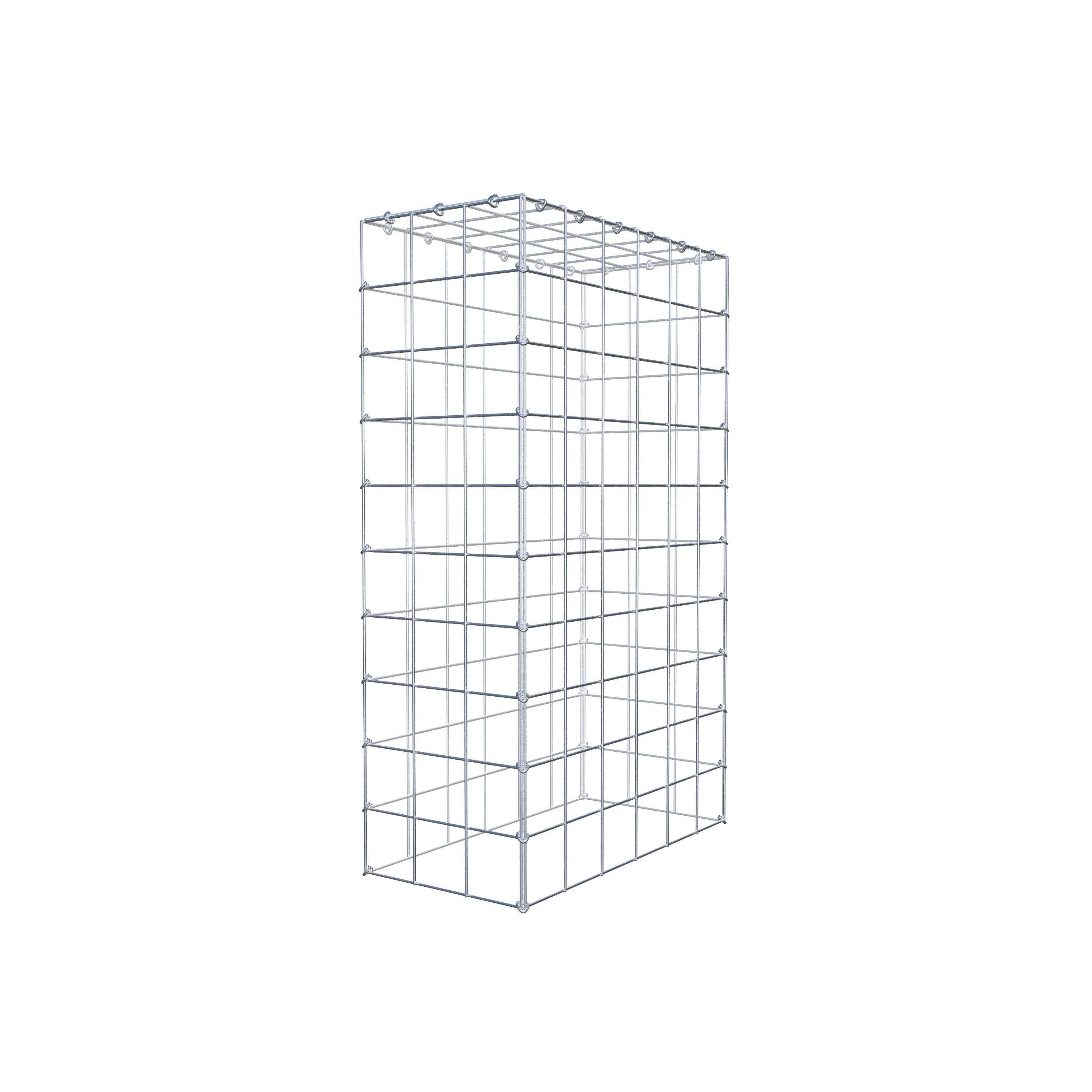 Gavión para apilar en acero galvanizado 100x60x30cm (LxAxP), malla 10 x 10cm, Anillo en C, sin rejilla inferior - 2