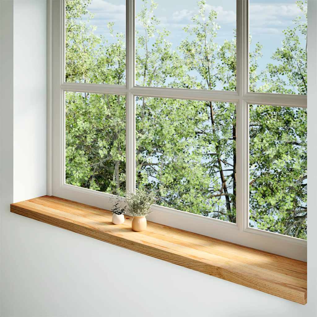Appuis De Fen tre 2 Pcs Bois Massif Ch ne Marron Clair Leroy Merlin