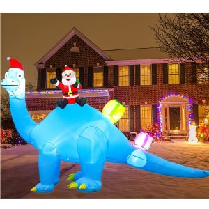 180cm Decorazioni gonfiabili natalizie per esterni, decorazioni gonfiabili di Babbo Natale con luci a LED per interni ed esterni | Leroy Merlin