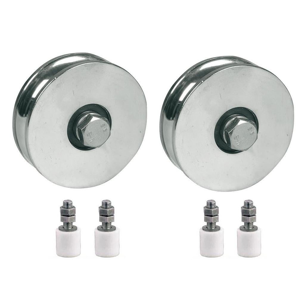 ROUE DE PORTAIL POUR FIXER RAINURE RONDE 405 COMBI GALVANISÉE RAINURE