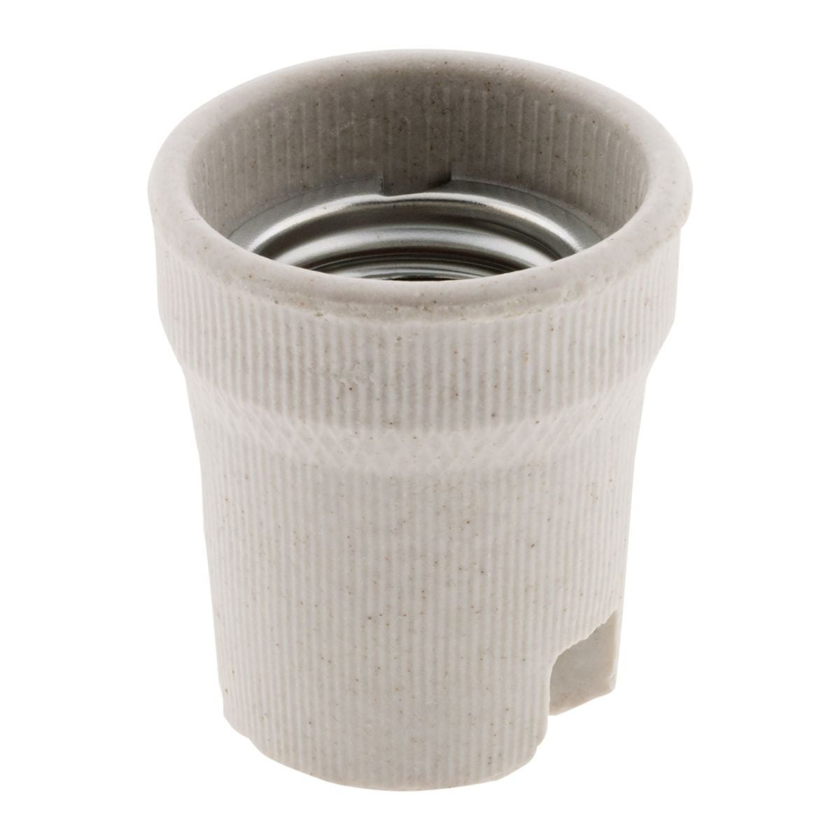 Douille E27 porcelaine à vis - Blanc - Zenitech - 3