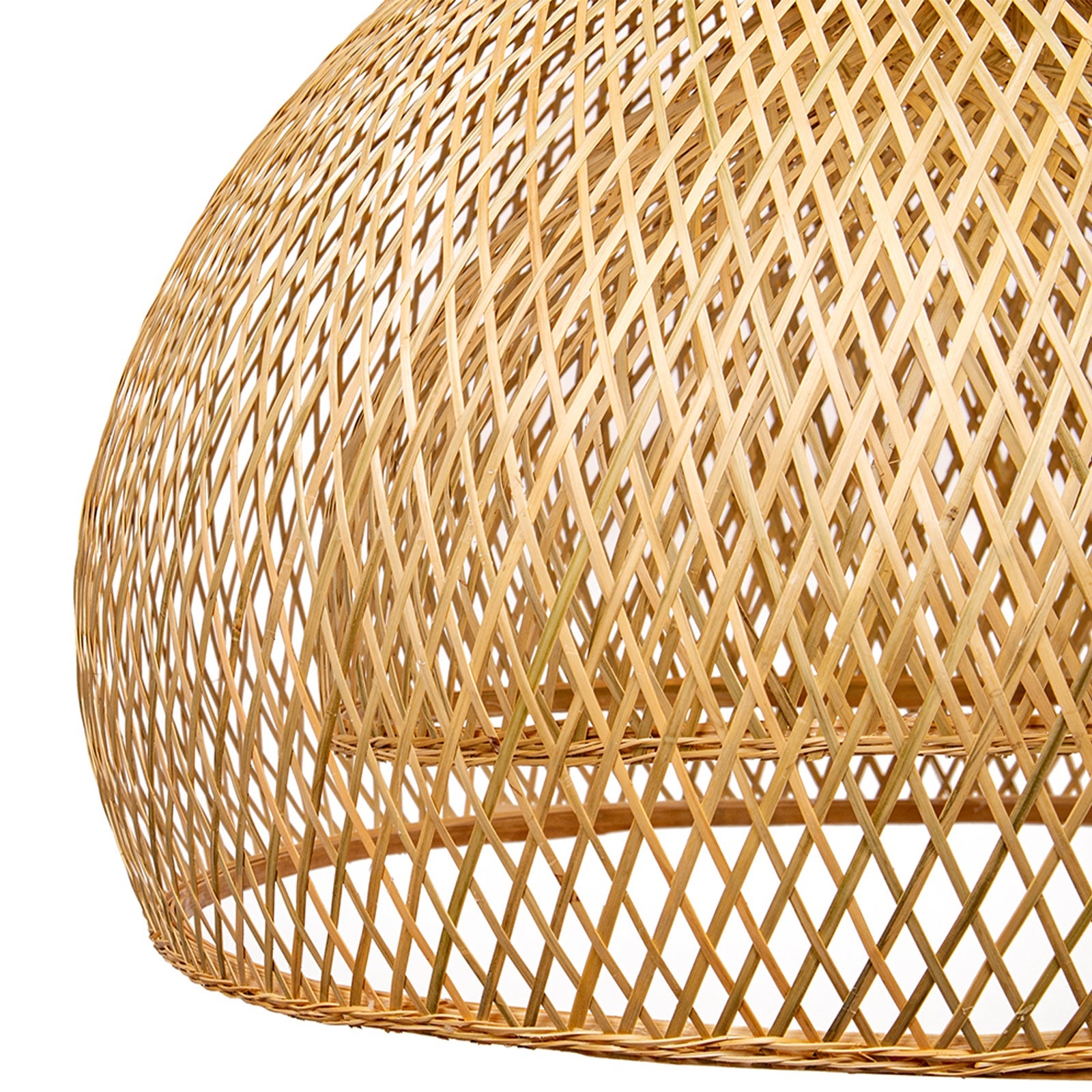 Pendentif en bambou chandelier créatif abat-jour en bambou lumière suspendue en bambou D45 cm x 30 cm - 3
